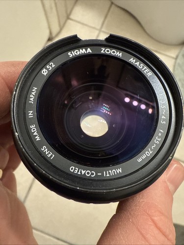 Sigma zoom master 52mm lens - sigma,